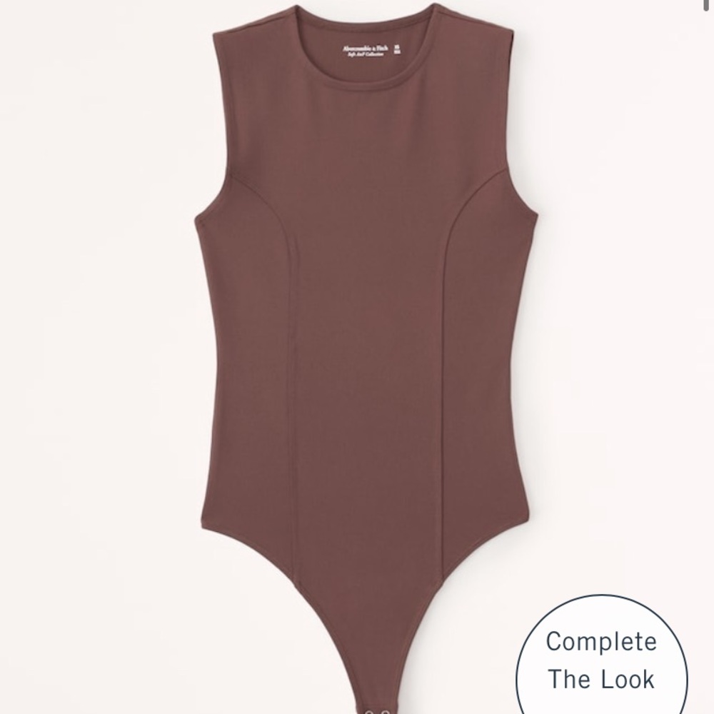 Abercrombie Double-Layered Seamless Fabric Crew Tank Bodysuit